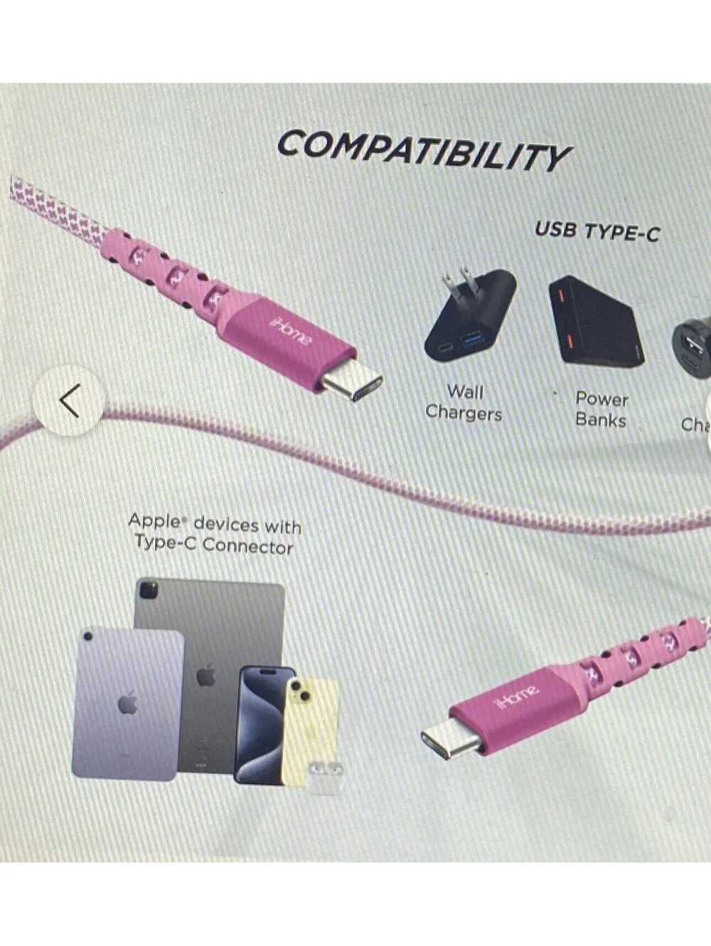 iHome 6ft usb